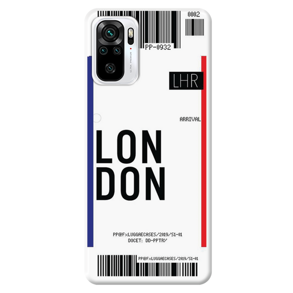 London Ticket Printed Slim Cases and Cover for Redmi Note 10