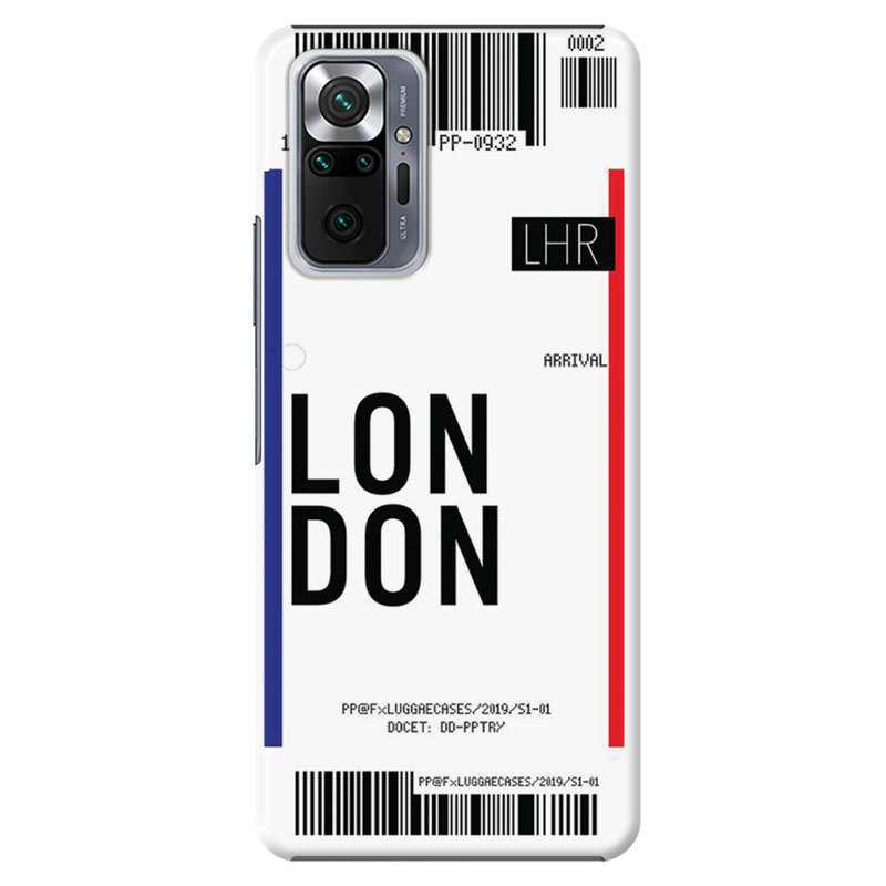 London Ticket Printed Slim Cases and Cover for Redmi Note 10 Pro