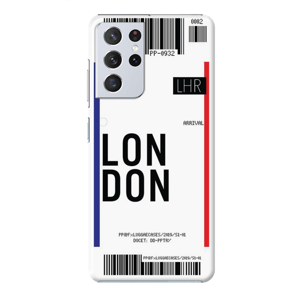 London Ticket Printed Slim Cases and Cover for Galaxy S21 Ultra