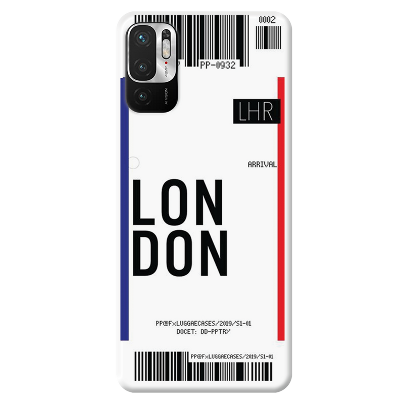 London Ticket Printed Slim Cases and Cover for Redmi Note 10T