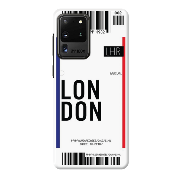 London Ticket Printed Slim Cases and Cover for Galaxy S20 Ultra