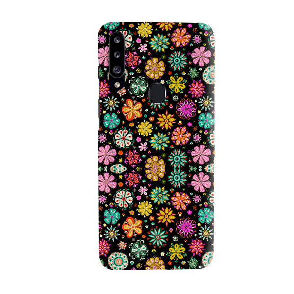 Night Florals Printed Slim Cases and Cover for Galaxy A20S