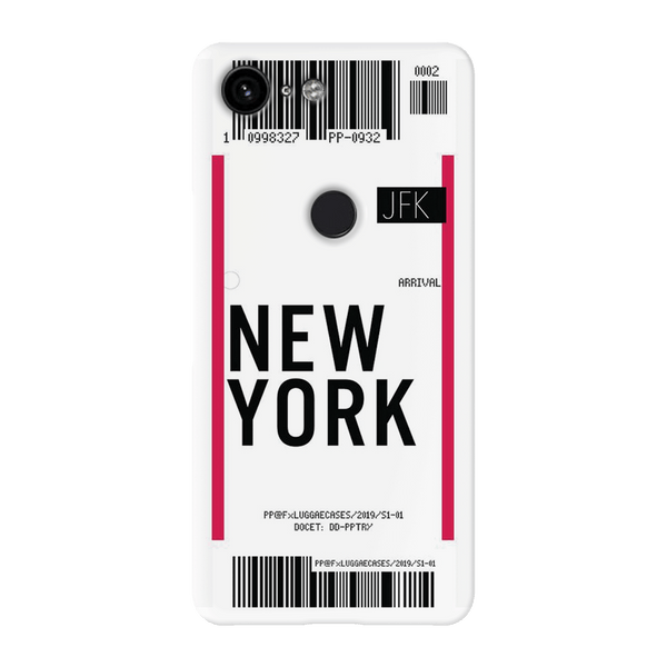 New York ticket Printed Slim Cases and Cover for Pixel 3