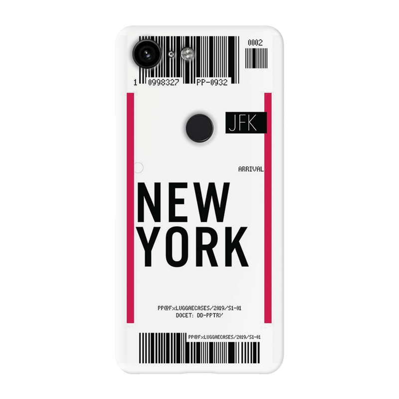 New York ticket Printed Slim Cases and Cover for Pixel 3