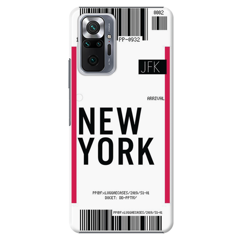 New York ticket Printed Slim Cases and Cover for Redmi Note 10 Pro