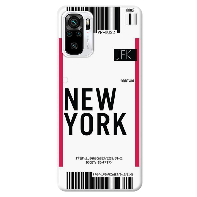 New York ticket Printed Slim Cases and Cover for Redmi Note 10