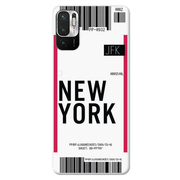 New York ticket Printed Slim Cases and Cover for Redmi Note 10T