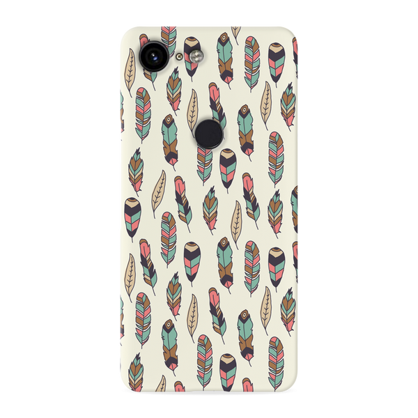 Feather pattern Printed Slim Cases and Cover for Pixel 3