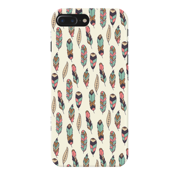 Feather pattern Printed Slim Cases and Cover for iPhone 7 Plus