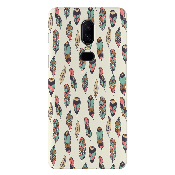 Feather pattern Printed Slim Cases and Cover for OnePlus 6