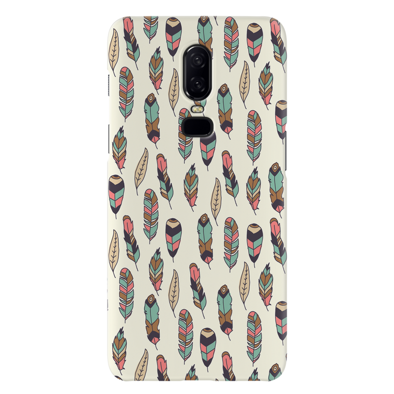 Feather pattern Printed Slim Cases and Cover for OnePlus 6