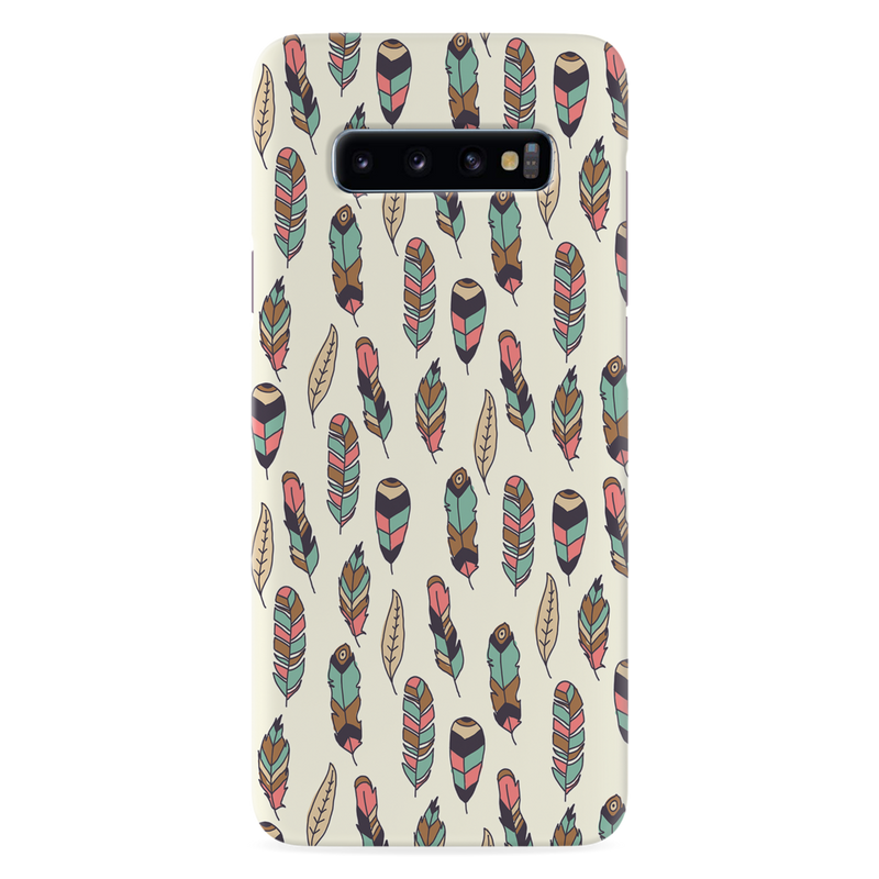 Feather pattern Printed Slim Cases and Cover for Galaxy S10