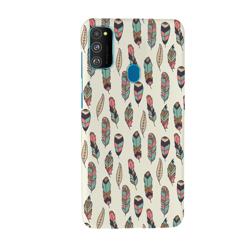 Feather pattern Printed Slim Cases and Cover for Galaxy M30S