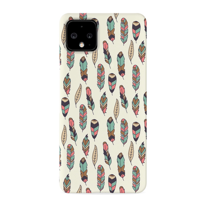 Feather pattern Printed Slim Cases and Cover for Pixel 4
