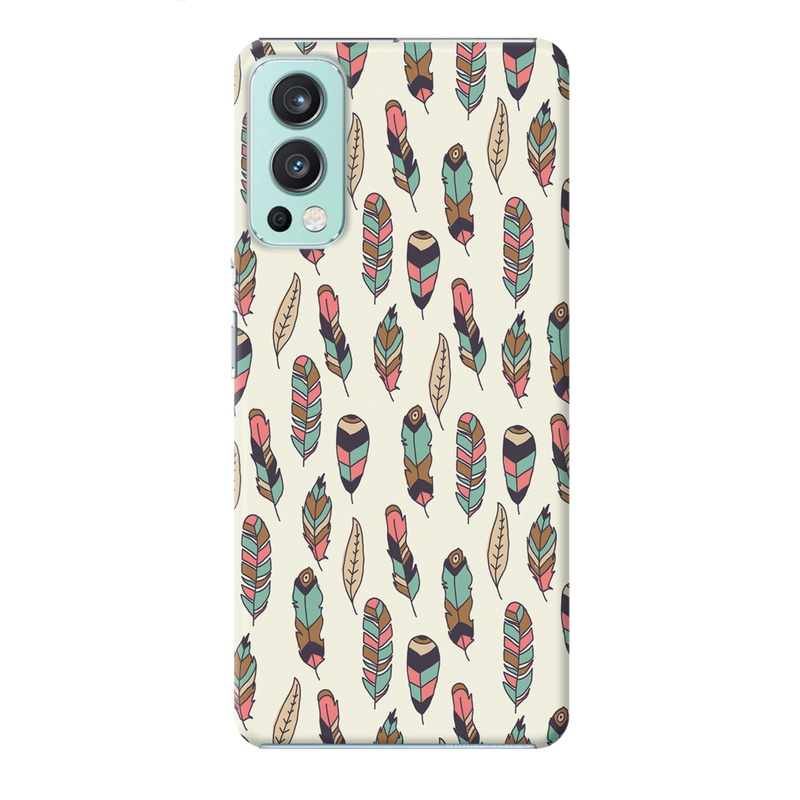 Feather pattern Printed Slim Cases and Cover for OnePlus Nord 2