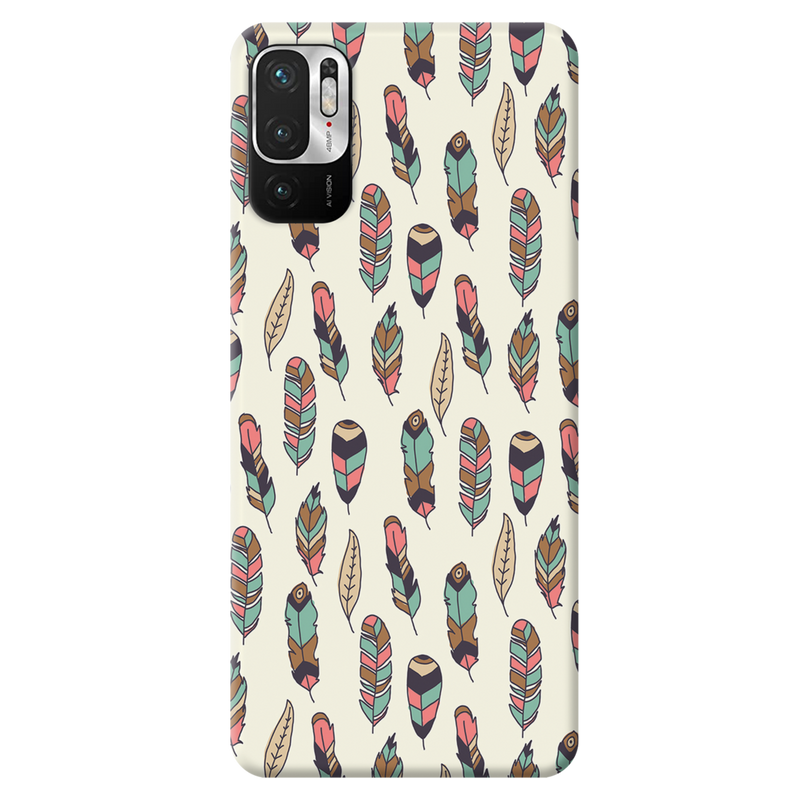 Feather pattern Printed Slim Cases and Cover for Redmi Note 10T