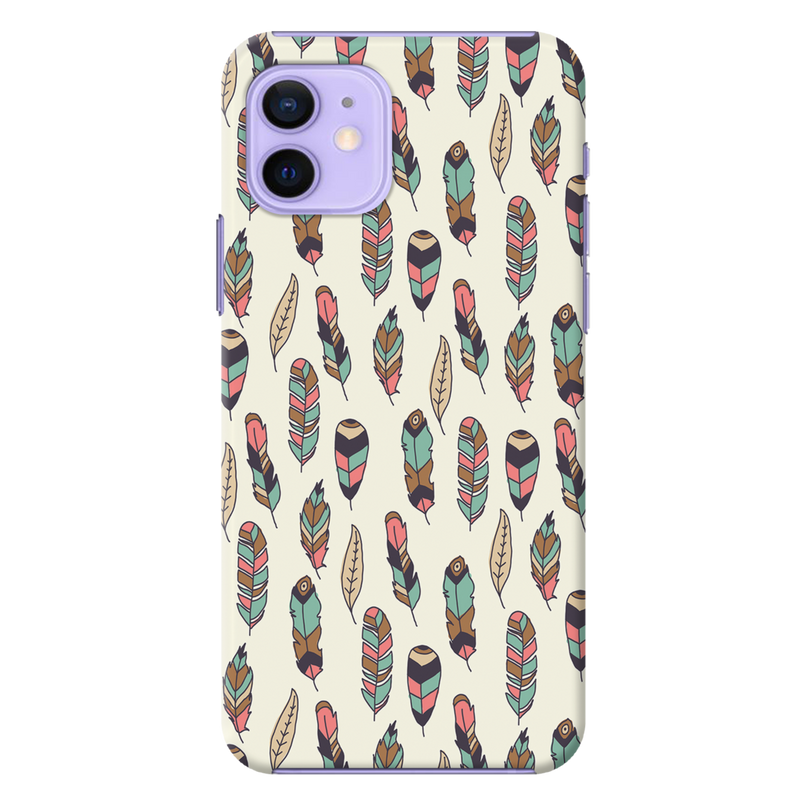 Feather pattern Printed Slim Cases and Cover for iPhone 12 Mini