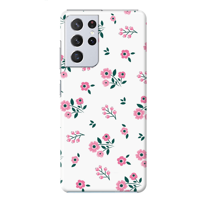 Pink florals Printed Slim Cases and Cover for Galaxy S21 Ultra