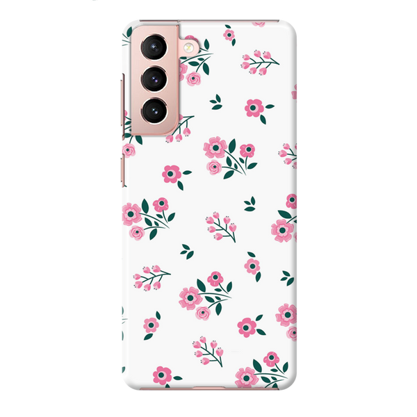 Pink florals Printed Slim Cases and Cover for Galaxy S21