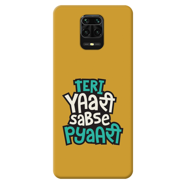 Teri Yari sabse pyari Printed Slim Cases and Cover for Redmi Note 9 Pro Max