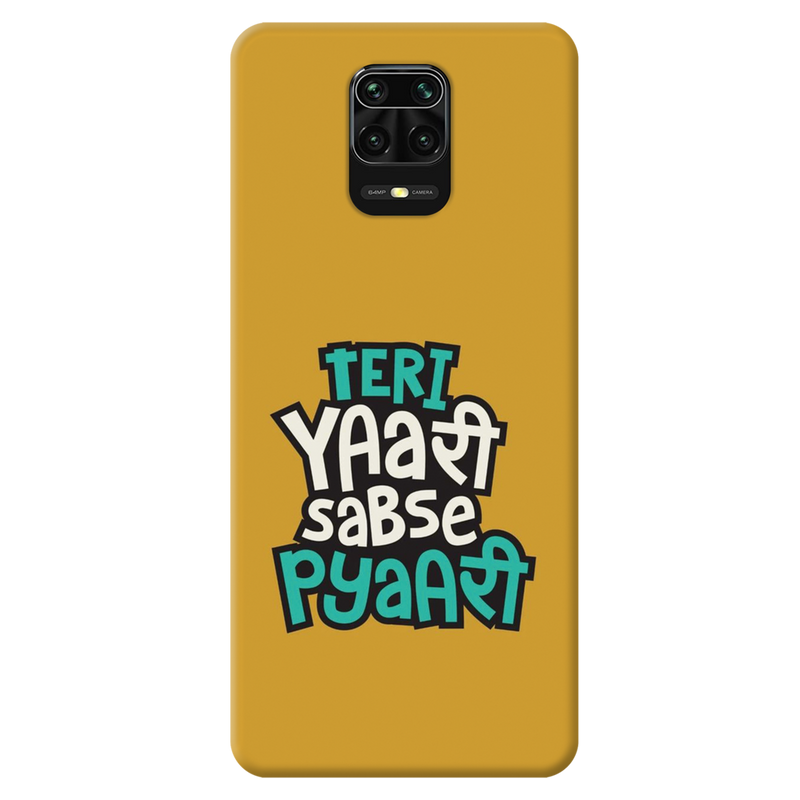 Teri Yari sabse pyari Printed Slim Cases and Cover for Redmi Note 9 Pro Max