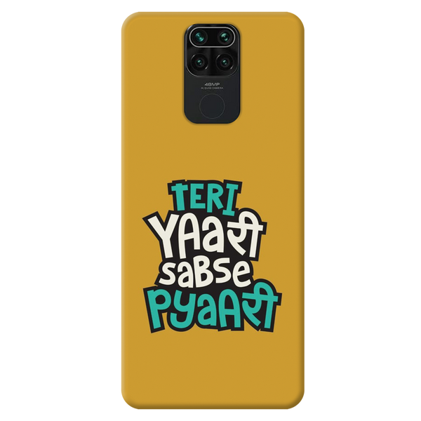 Teri Yari sabse pyari Printed Slim Cases and Cover for Redmi Note 9