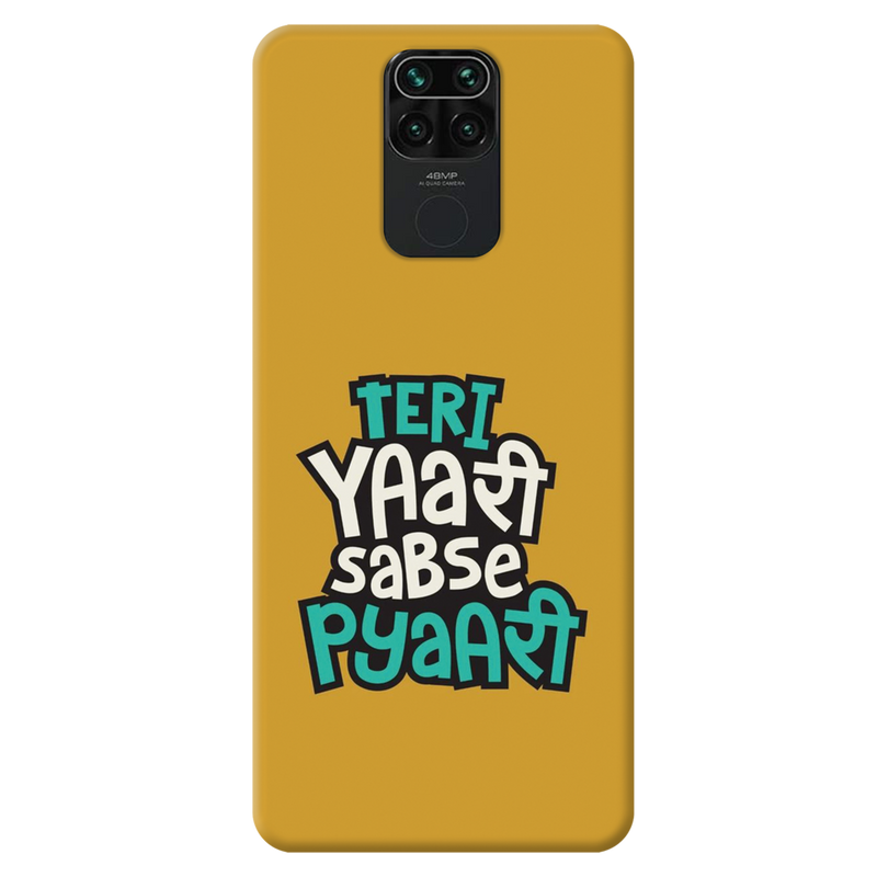 Teri Yari sabse pyari Printed Slim Cases and Cover for Redmi Note 9