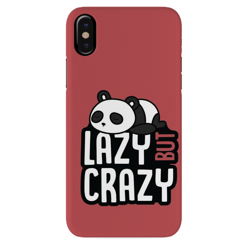 Lazy but crazy Printed Slim Cases and Cover for iPhone X