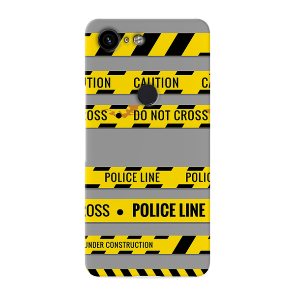 Police line Printed Slim Cases and Cover for Pixel 3