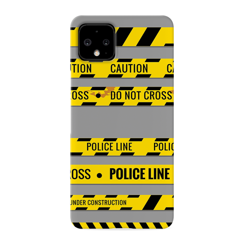 Police line Printed Slim Cases and Cover for Pixel 4