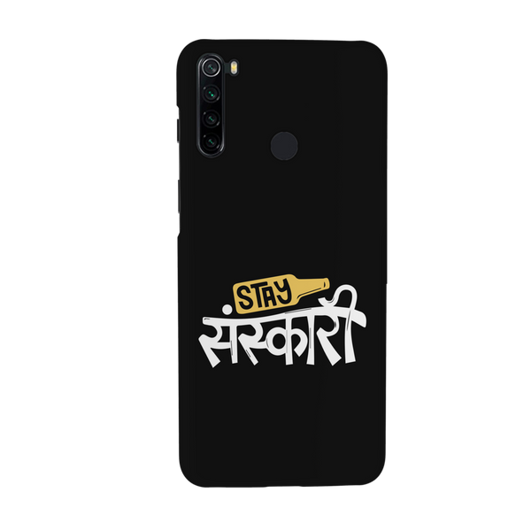 Stay Sanskari Printed Slim Cases and Cover for Redmi Note 8
