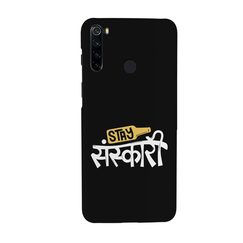 Stay Sanskari Printed Slim Cases and Cover for Redmi Note 8