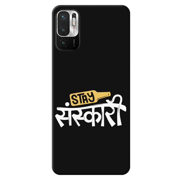 Stay Sanskari Printed Slim Cases and Cover for Redmi Note 10T