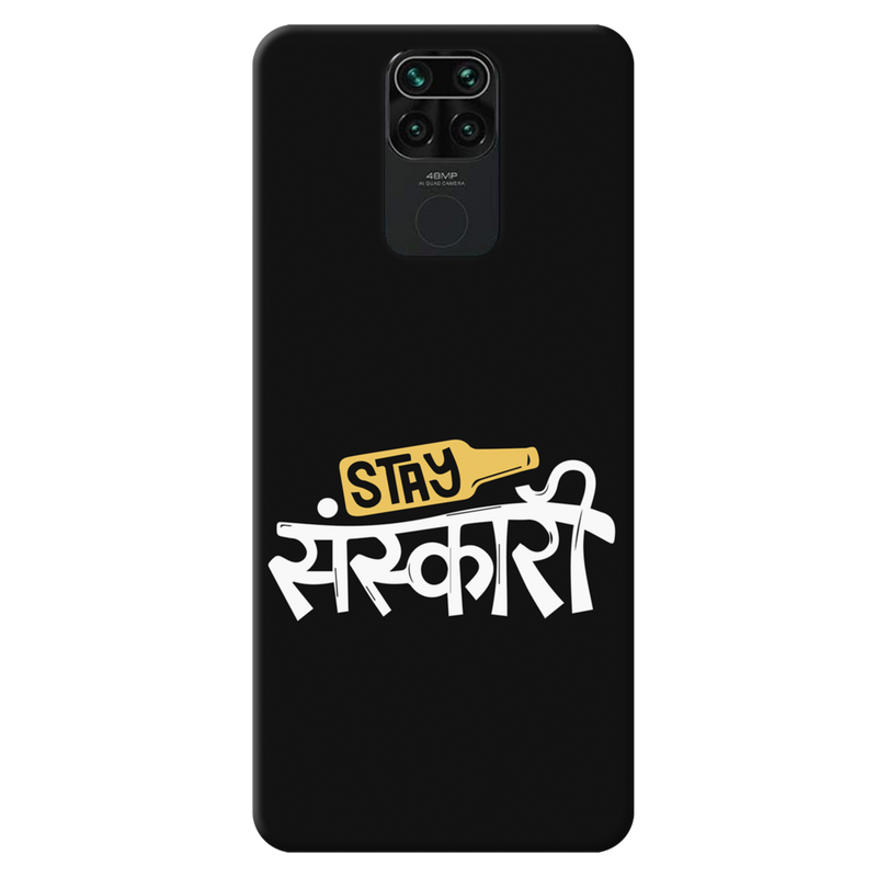 Stay Sanskari Printed Slim Cases and Cover for Redmi Note 9