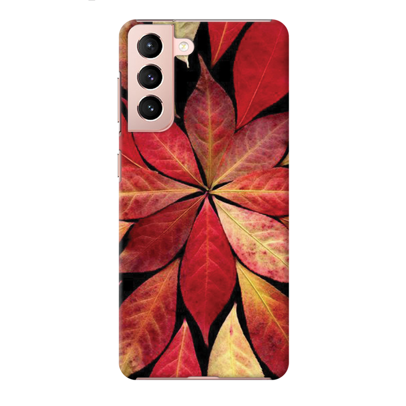 Red Leaf Printed Slim Cases and Cover for Galaxy S21 Plus