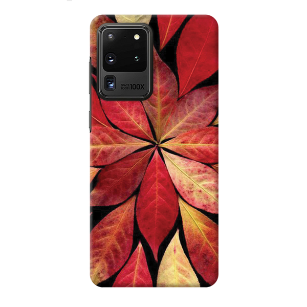 Red Leaf Printed Slim Cases and Cover for Galaxy S20 Ultra