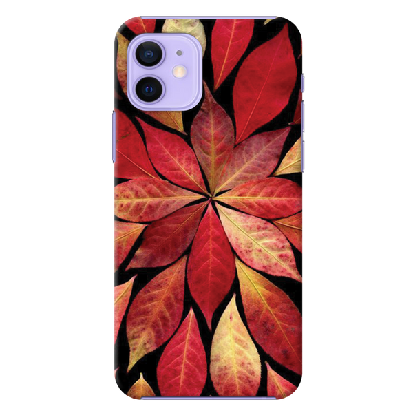 Red Leaf Printed Slim Cases and Cover for iPhone 12 Mini