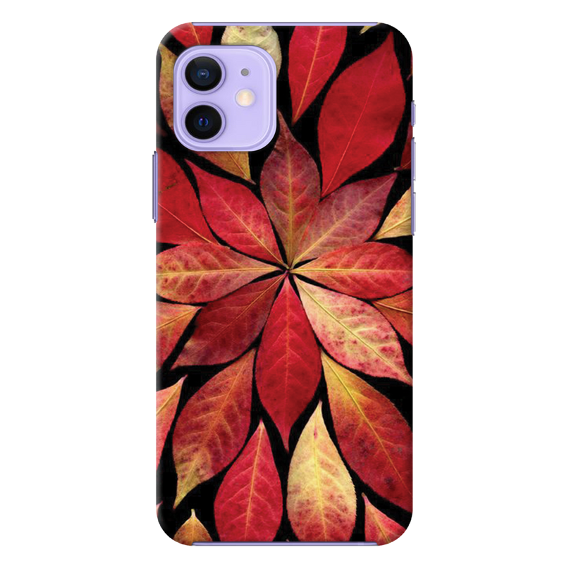 Red Leaf Printed Slim Cases and Cover for iPhone 12 Mini