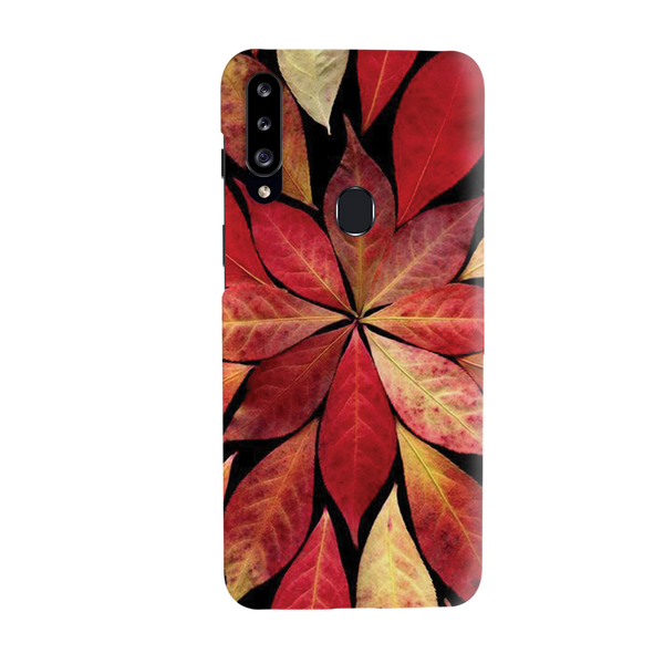 Red Leaf Printed Slim Cases and Cover for Galaxy A20S