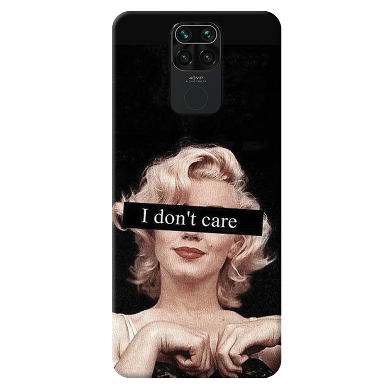 I Don't care Printed Slim Cases and Cover for Redmi Note 9