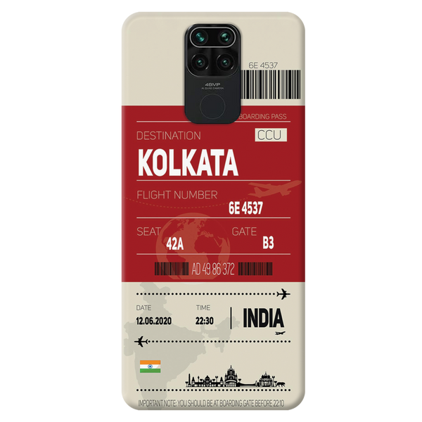 Kolkata ticket Printed Slim Cases and Cover for Redmi Note 9