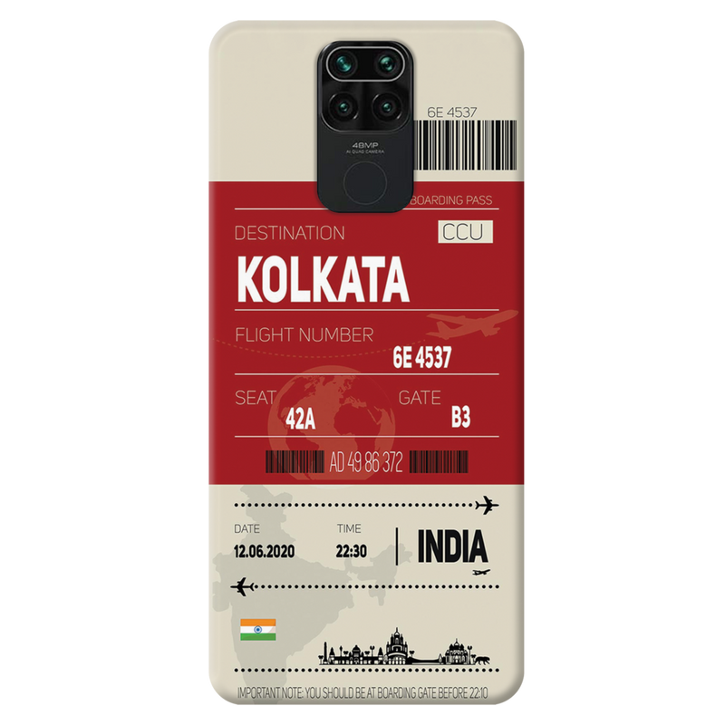 Kolkata ticket Printed Slim Cases and Cover for Redmi Note 9
