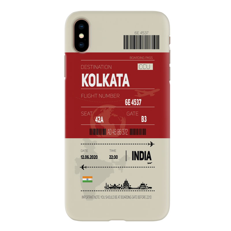 Kolkata ticket Printed Slim Cases and Cover for iPhone XS Max