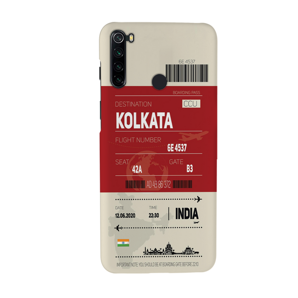Kolkata ticket Printed Slim Cases and Cover for Redmi Note 8