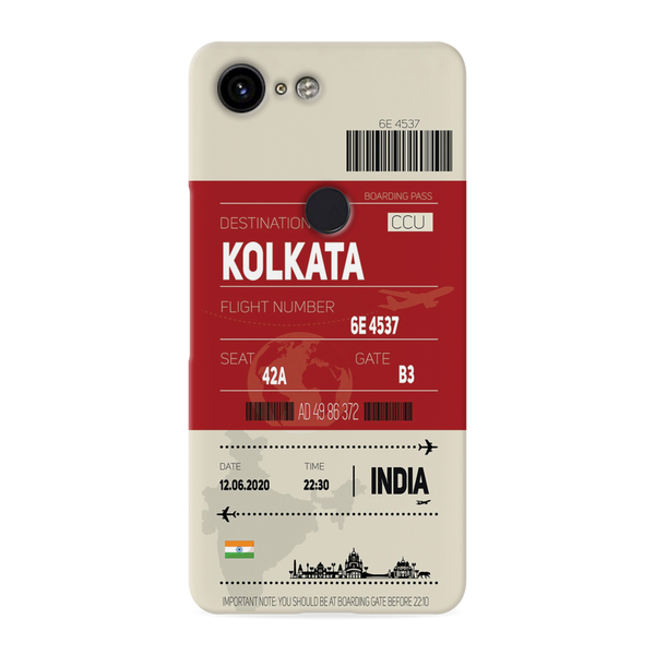 Kolkata ticket Printed Slim Cases and Cover for Pixel 3XL