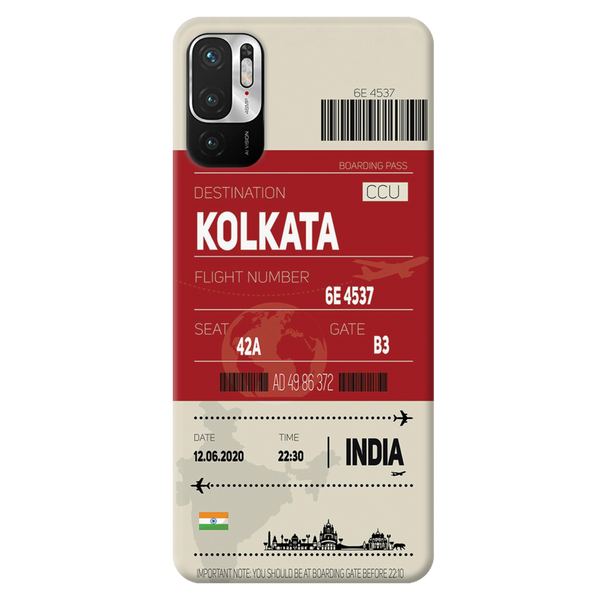 Kolkata ticket Printed Slim Cases and Cover for Redmi Note 10T