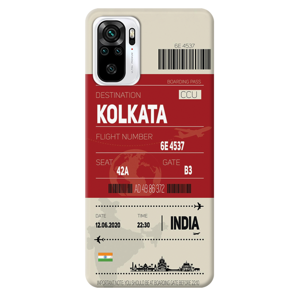 Kolkata ticket Printed Slim Cases and Cover for Redmi Note 10