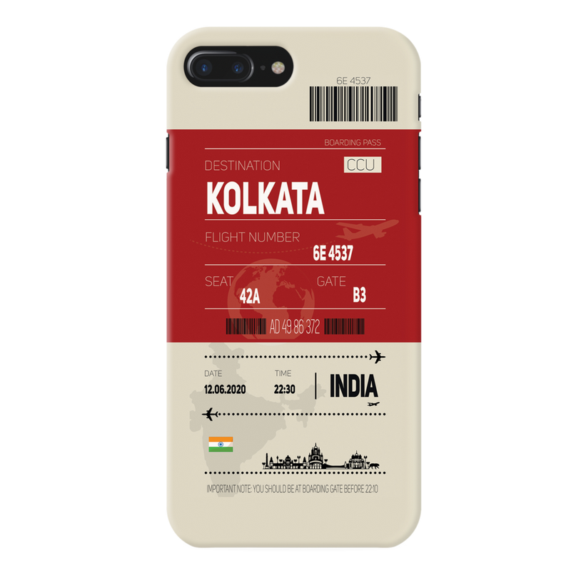 Kolkata ticket Printed Slim Cases and Cover for iPhone 7 Plus