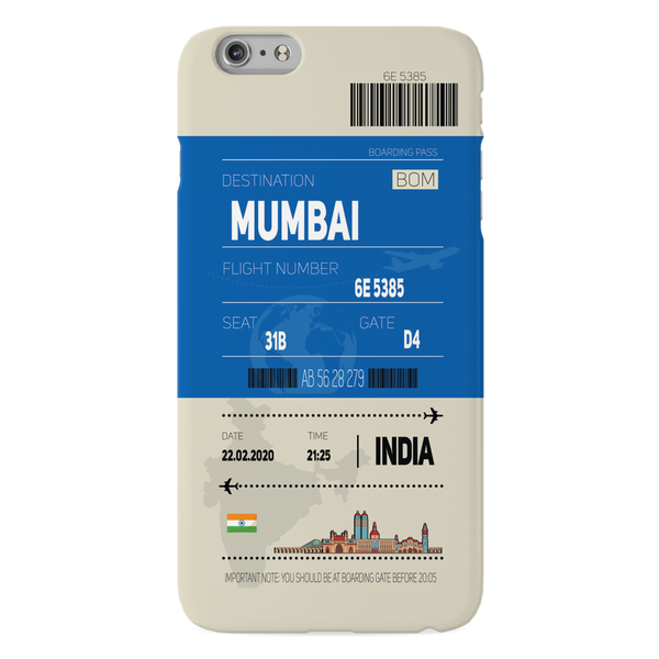 Mumbai ticket Printed Slim Cases and Cover for iPhone 6 Plus