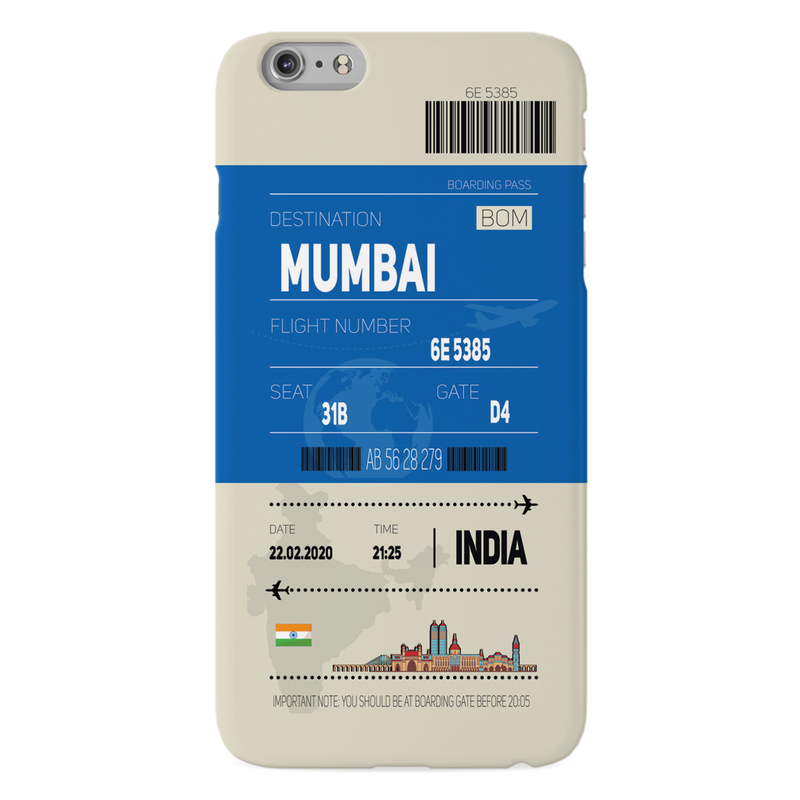Mumbai ticket Printed Slim Cases and Cover for iPhone 6 Plus